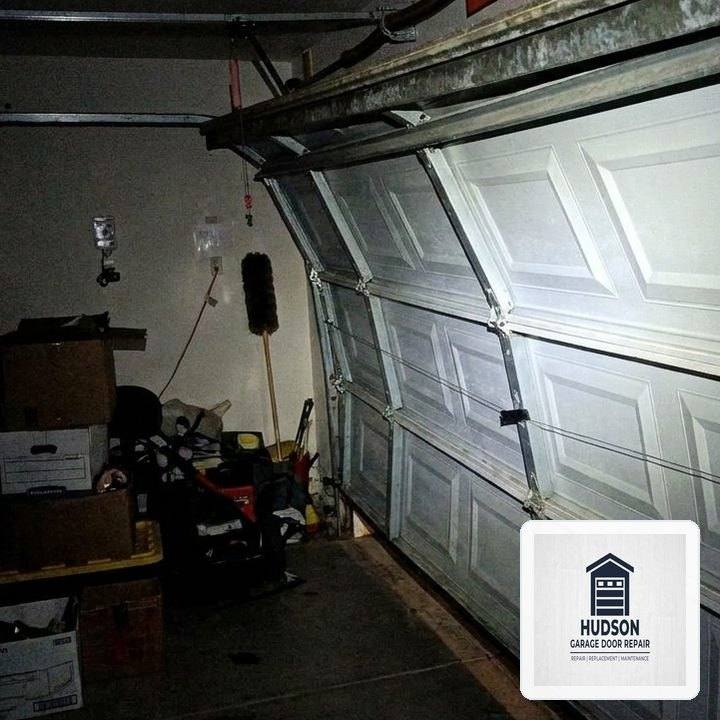 Hudson Garage Door Repair in Chelsea, MA: Heavy-Duty Steel Section Strut & 11-Gauge Hinge Reinforcement - Chelsea, MA
